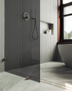 Душевая перегородка MaybahGlass MGD-274-2 79см бронза